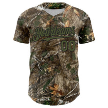 Load image into Gallery viewer, Custom Camo Olive-Black Woodland Forest Camouflage Authentic Salute To Service Baseball Jersey
