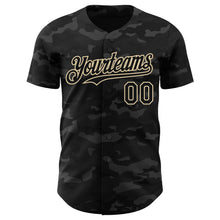 Charger l'image dans la galerie, Custom Camo Black-Cream Dark Camouflage Tactical Style Authentic Salute To Service Baseball Jersey
