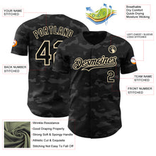 Charger l'image dans la galerie, Custom Camo Black-Cream Dark Camouflage Tactical Style Authentic Salute To Service Baseball Jersey
