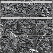 Load image into Gallery viewer, Custom Camo Black-Gray Woodland Forest Camouflage Authentic Salute To Service Baseball Jersey
