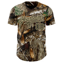 Charger l'image dans la galerie, Custom Camo Olive-Cream Woodland Forest Camouflage Authentic Salute To Service Baseball Jersey
