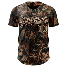 Charger l'image dans la galerie, Custom Camo Brown-Cream Woodland Forest Camouflage Authentic Salute To Service Baseball Jersey
