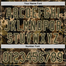 Charger l'image dans la galerie, Custom Camo Olive-Cream Woodland Forest Tactical Camouflage Outdoor Leaf Authentic Baseball Jersey
