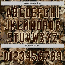 Charger l'image dans la galerie, Custom Camo Brown-Cream Woodland Forest Tactical Camouflage Outdoor Leaf Authentic Baseball Jersey
