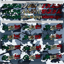 Загрузить изображение в средство просмотра галереи, Custom Camo Vintage Mexican Flag Black-Red Woodland Forest Tactical Camouflage Outdoor Leaf Authentic Baseball Jersey
