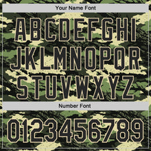 Laden Sie das Bild in den Galerie-Viewer, Custom Camo Black-Cream Woodland Forest Tactical Camouflage Outdoor Leaf Authentic Baseball Jersey
