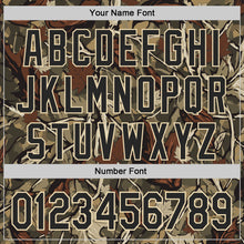 Load image into Gallery viewer, Custom Camo Black-Cream Woodland Forest Tactical Camouflage Outdoor Leaf Authentic Baseball Jersey
