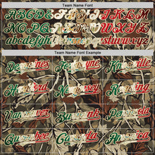Charger l'image dans la galerie, Custom Camo Vintage Mexican Flag Cream-Red Woodland Forest Tactical Camouflage Outdoor Leaf Authentic Baseball Jersey
