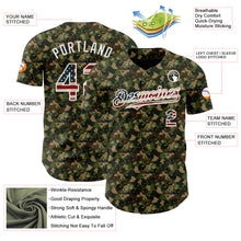 Загрузить изображение в средство просмотра галереи, Custom Camo Vintage USA Flag-White Digital Camouflage Authentic Baseball Jersey
