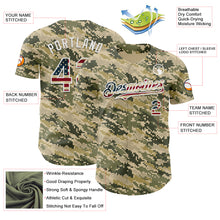 Загрузить изображение в средство просмотра галереи, Custom Camo Vintage USA Flag-White Digital Camouflage Authentic Baseball Jersey
