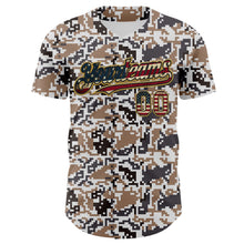 Загрузить изображение в средство просмотра галереи, Custom Camo Vintage USA Flag Black-Old Gold Digital Camouflage Authentic Baseball Jersey
