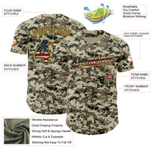 Laden Sie das Bild in den Galerie-Viewer, Custom Camo Vintage USA Flag Black-Old Gold Digital Camouflage Authentic Baseball Jersey
