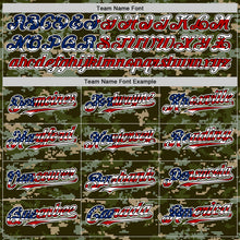 Загрузить изображение в средство просмотра галереи, Custom Camo USA Flag Black-White Digital Camouflage Authentic Baseball Jersey
