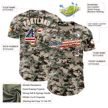 Загрузить изображение в средство просмотра галереи, Custom Camo USA Flag Vegas Gold-White Digital Camouflage Authentic Baseball Jersey

