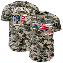 Загрузить изображение в средство просмотра галереи, Custom Camo USA Flag Vegas Gold-White Digital Camouflage Authentic Baseball Jersey
