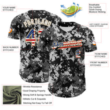 Charger l'image dans la galerie, Custom Camo USA Flag Vegas Gold-White Digital Camouflage Authentic Baseball Jersey
