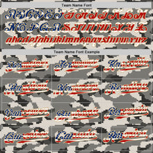Laden Sie das Bild in den Galerie-Viewer, Custom Camo USA Flag Vegas Gold-White Digital Camouflage Authentic Baseball Jersey
