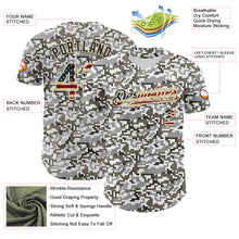 Laden Sie das Bild in den Galerie-Viewer, Custom Camo Vintage USA Flag Cream-Black Digital Camouflage Authentic Baseball Jersey
