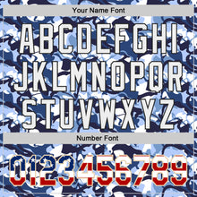 Laden Sie das Bild in den Galerie-Viewer, Custom Camo USA Flag City Cream Black-White Blue Ocean Camouflage Authentic Baseball Jersey
