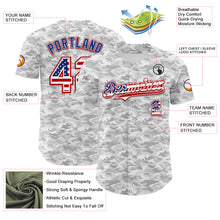 Load image into Gallery viewer, Custom Camo USA Flag White Red-Royal Urban Gray Camouflage Authentic Baseball Jersey
