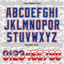 Load image into Gallery viewer, Custom Camo USA Flag White Red-Royal Urban Gray Camouflage Authentic Baseball Jersey
