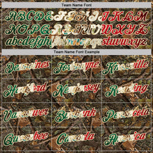 Загрузить изображение в средство просмотра галереи, Custom Camo Vintage Mexican Flag Cream-Brown Woodland Camouflage Salute To Service Performance T-Shirt
