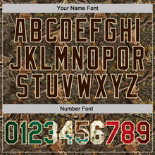 Загрузить изображение в средство просмотра галереи, Custom Camo Vintage Mexican Flag Cream-Brown Woodland Camouflage Salute To Service Performance T-Shirt
