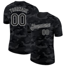 Load image into Gallery viewer, Custom Camo Black-White Salute To Service Performance T-Shirt
