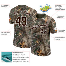 Load image into Gallery viewer, Custom Camo Brown White-Olive Woodland Camouflage Salute To Service Performance T-Shirt
