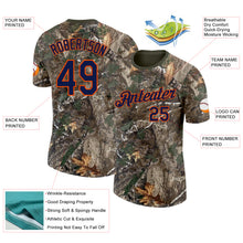Load image into Gallery viewer, Custom Camo Navy Orange-Olive Woodland Camouflage Salute To Service Performance T-Shirt
