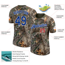 Load image into Gallery viewer, Custom Camo Royal Red White-Olive Woodland Camouflage Salute To Service Performance T-Shirt
