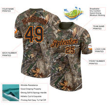 Load image into Gallery viewer, Custom Camo Black Orange Old Gold-Olive Woodland Camouflage Salute To Service Performance T-Shirt
