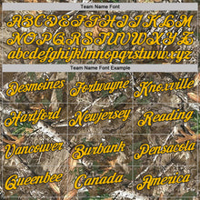 Load image into Gallery viewer, Custom Camo Gold Black-Olive Woodland Camouflage Salute To Service Performance T-Shirt
