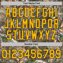 Load image into Gallery viewer, Custom Camo Gold Black-Olive Woodland Camouflage Salute To Service Performance T-Shirt
