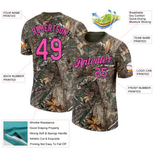 Load image into Gallery viewer, Custom Camo Pink Navy-Olive Woodland Camouflage Salute To Service Performance T-Shirt
