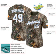 Load image into Gallery viewer, Custom Camo White Light Blue-Olive Woodland Camouflage Salute To Service Performance T-Shirt

