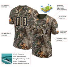 Load image into Gallery viewer, Custom Camo Black Cream-Olive Woodland Camouflage Salute To Service Performance T-Shirt
