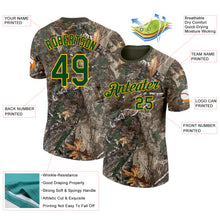 Load image into Gallery viewer, Custom Camo Green Yellow-Olive Woodland Camouflage Salute To Service Performance T-Shirt
