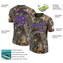 Load image into Gallery viewer, Custom Camo Purple Gray Black-Olive Woodland Camouflage Salute To Service Performance T-Shirt
