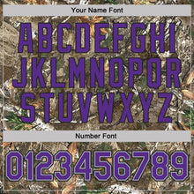 Load image into Gallery viewer, Custom Camo Purple Gray Black-Olive Woodland Camouflage Salute To Service Performance T-Shirt
