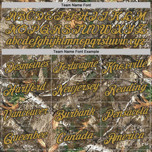 Load image into Gallery viewer, Custom Camo Old Gold Black-Olive Woodland Camouflage Salute To Service Performance T-Shirt
