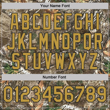 Load image into Gallery viewer, Custom Camo Old Gold Black-Olive Woodland Camouflage Salute To Service Performance T-Shirt
