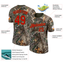 Load image into Gallery viewer, Custom Camo Red Old Gold Black-Olive Woodland Camouflage Salute To Service Performance T-Shirt
