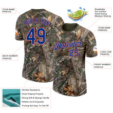 Load image into Gallery viewer, Custom Camo Royal White Red-Olive Woodland Camouflage Salute To Service Performance T-Shirt
