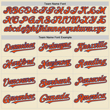 Load image into Gallery viewer, Custom Cream Orange-Royal Mesh Authentic Throwback Baseball Jersey
