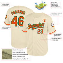 Laden Sie das Bild in den Galerie-Viewer, Custom Cream Orange-Kelly Green Mesh Authentic Throwback Baseball Jersey
