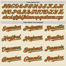 Laden Sie das Bild in den Galerie-Viewer, Custom Cream Orange-Kelly Green Mesh Authentic Throwback Baseball Jersey
