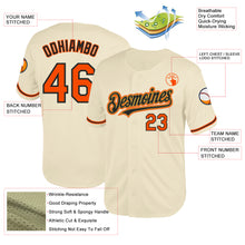 Load image into Gallery viewer, Custom Cream Orange Black-Old Gold Mesh Authentic Throwback Baseball Jersey
