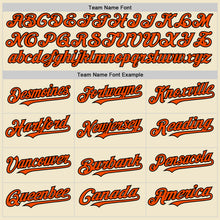Load image into Gallery viewer, Custom Cream Orange-Black Mesh Authentic Throwback Baseball Jersey
