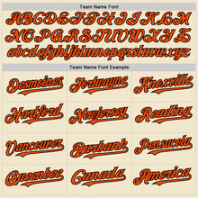 Load image into Gallery viewer, Custom Cream Orange-Black Mesh Authentic Throwback Baseball Jersey
